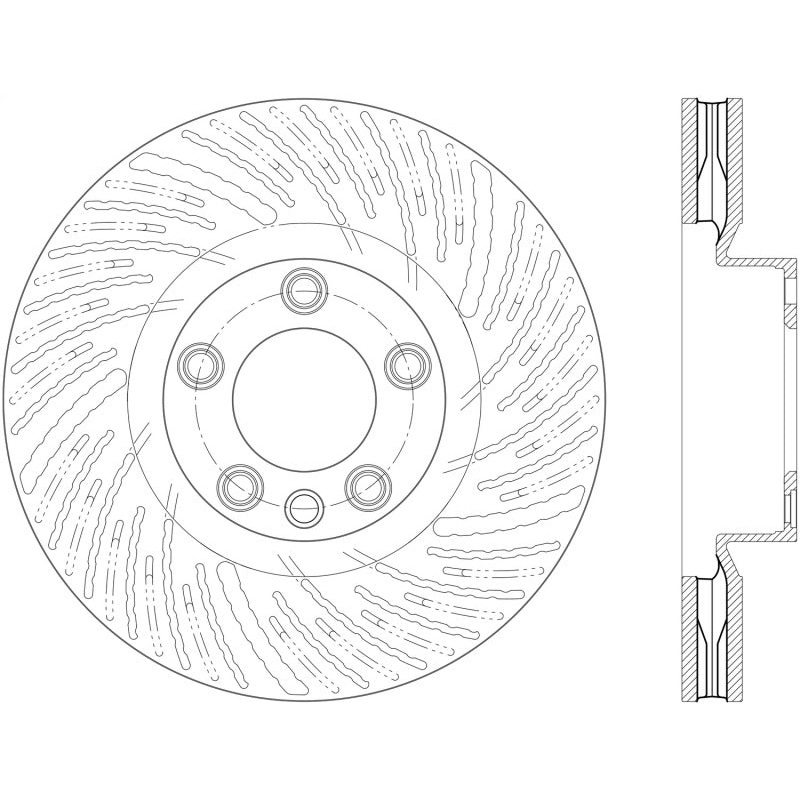 Stoptech Centric 11-18 Porsche Cayenne CryoStop Premium High Carbon Brake Rotor – Front Right