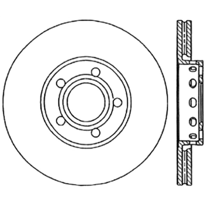 StopTech Power Slot 96-7/04 Audi A4/A4 Quattro / 95-01 A6/A6 Quattro CRYO Front Left Slotted Rotor