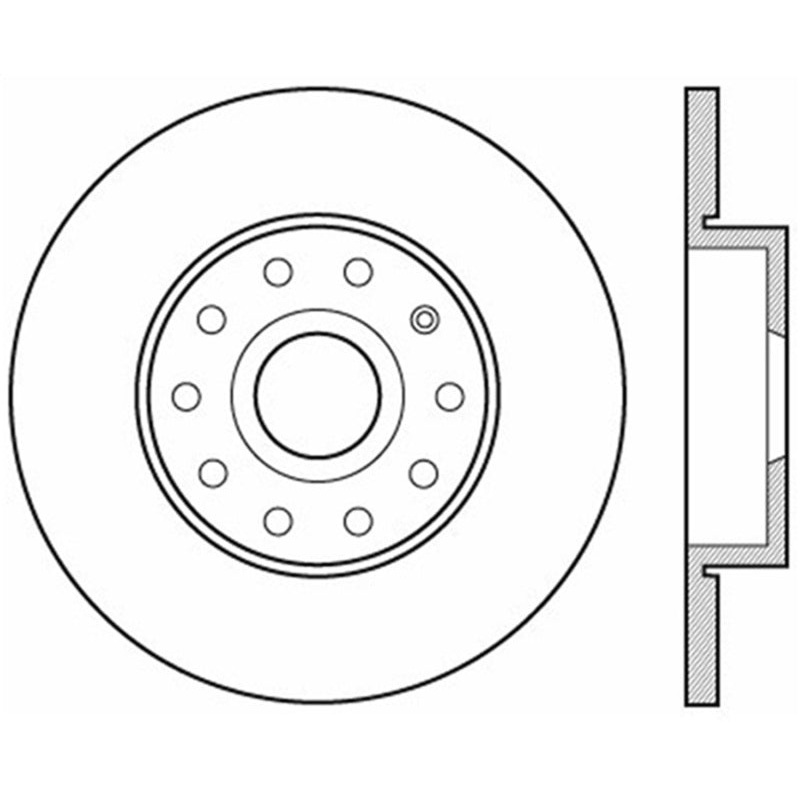 StopTech SportStop 10 Audi A3 / 1/05-10 VW Jetta Drilled Right Rear Rotor