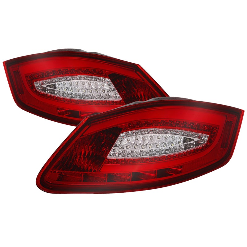 SPYDER xTune Porsche 987 Cayman 06-08 / Boxster 05-08 LED Tail Lights – Red Clear ALT-ON-P98705-LED-RC