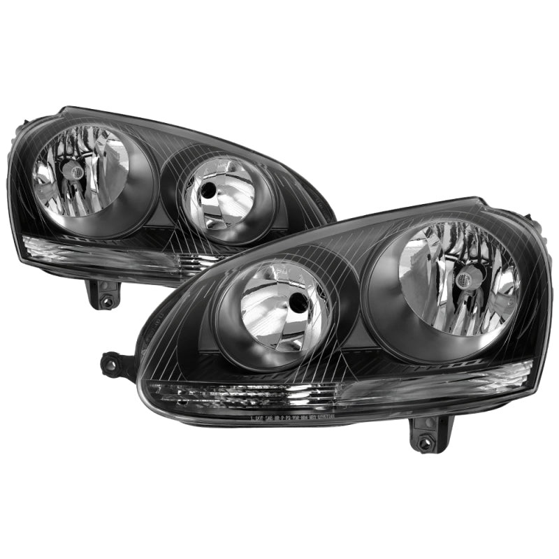 SPYDER xTune Volkswagen Golf 06-09 OEM Style Headlights Black – OEM Black HD-JH-VJ06-BK