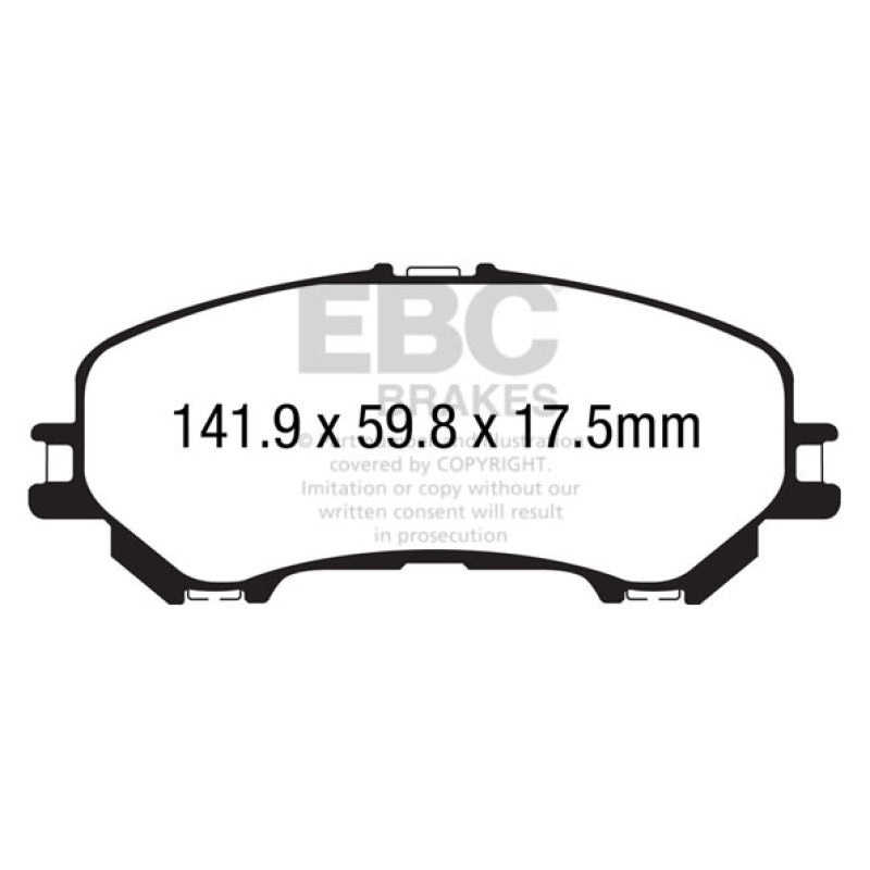 EBC 14+ Nissan Rogue 2.5 2 row seating Ultimax2 Front Brake Pads