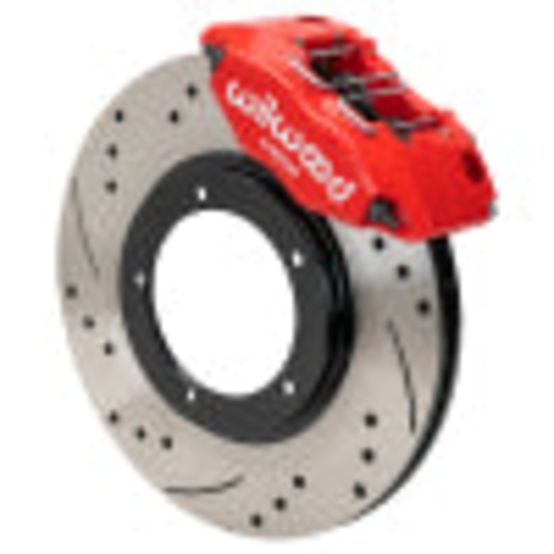 Wilwood 69-74 Porsche 911 Front Powerlite Brake Kit 3in MT Drilled & Slotted – Red