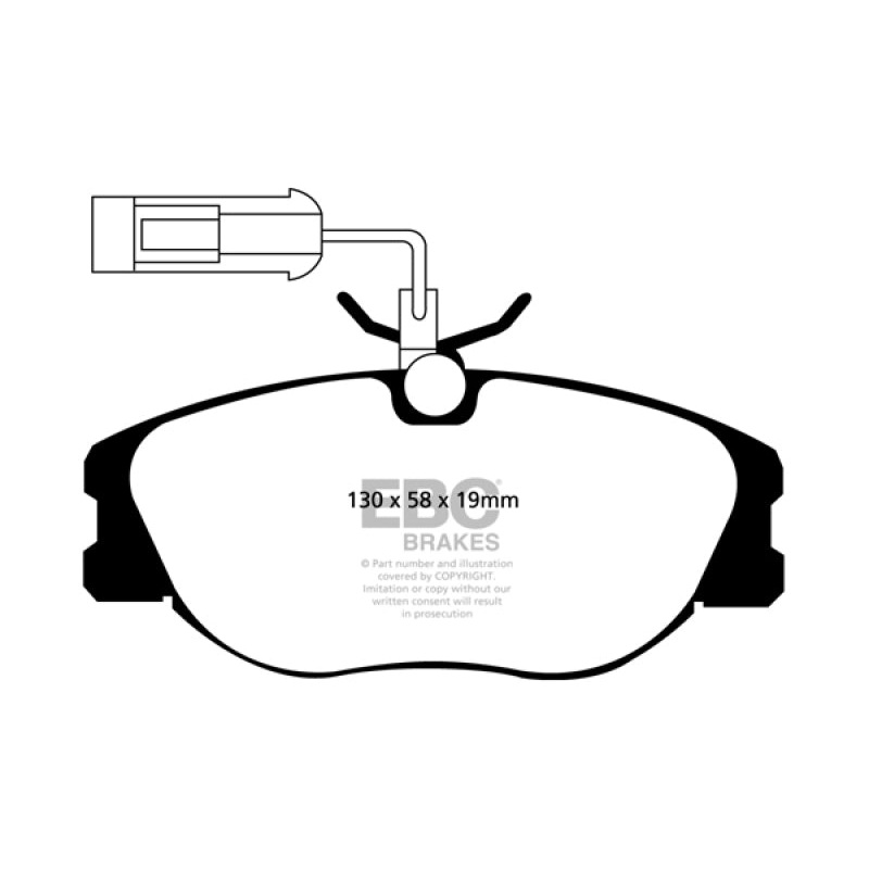 EBC 89-91 Lancia Delta Integrale 2.0L Turbo HF 16V Yellowstuff Front Brake Pads