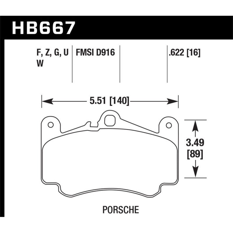 Hawk Performance Hawk 09-11 Porsche 911 Carrera Front ER-1 Brake Pads