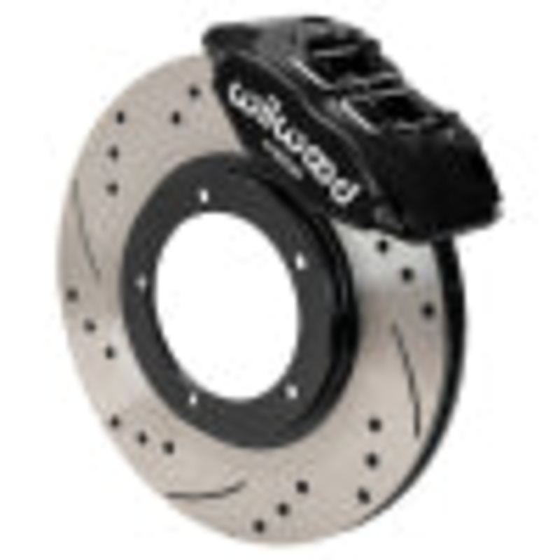 Wilwood 69-74 Porsche 911 Front Powerlite Brake Kit 3in MT Drilled & Slotted – Black