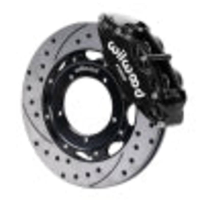 Wilwood 69-74 Porsche 911 Front Superlite Brake Kit 3in MT Drilled & Slotted Face – Black