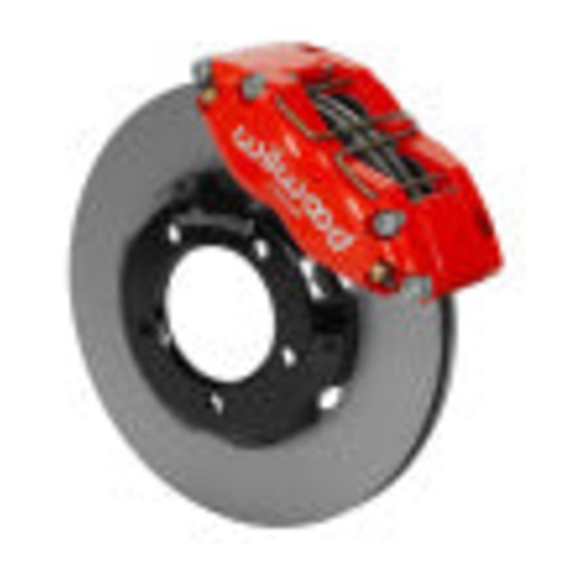Wilwood Dynapro Radial Front Kit 11in Rotors Red 61-67 Jaguar XKE w/ Lines