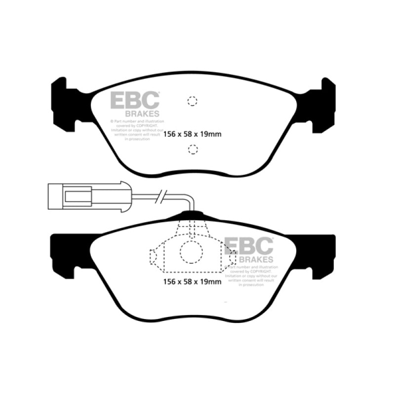 EBC 95-01 Alfa Romeo 145 1.8 TS Redstuff Front Brake Pads