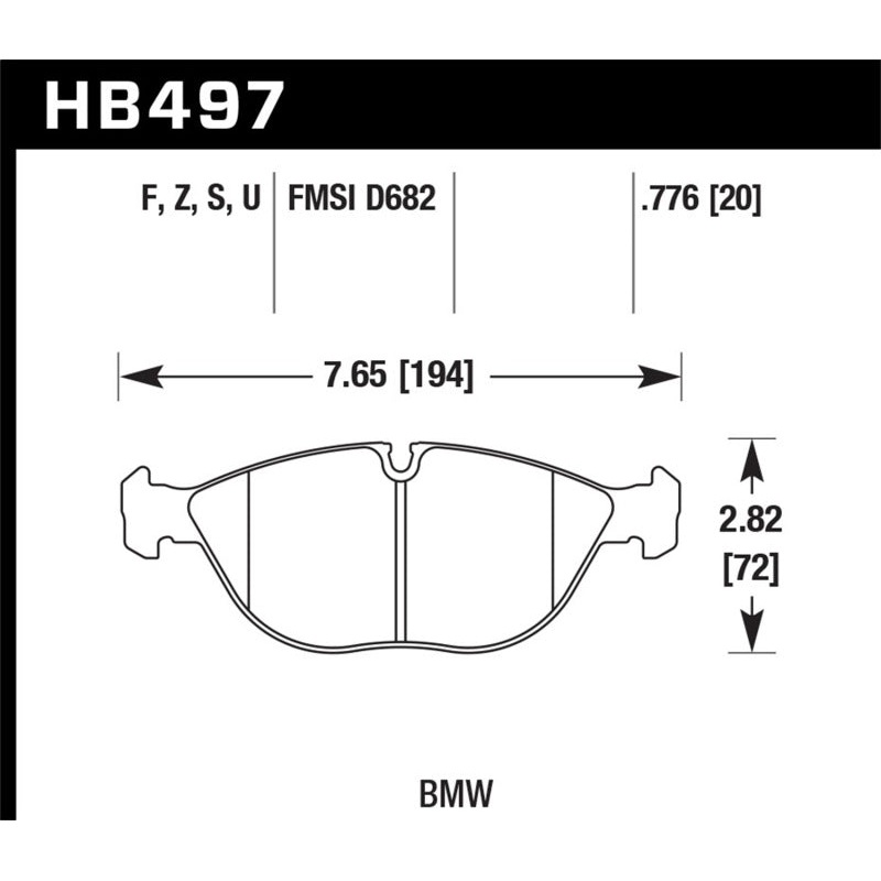 Hawk Performance Hawk 95-01 BMW 750iL 5.4L Base Front ER-1 Brake Pads