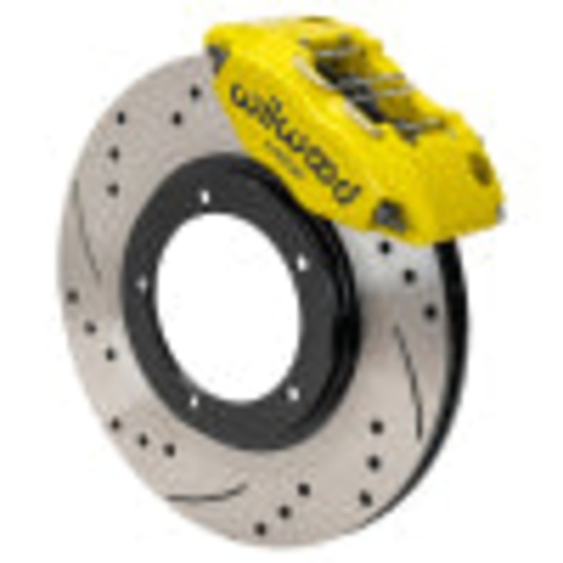Wilwood 69-74 Porsche 911 Front Powerlite Brake Kit 3in MT Drilled & Slotted – Yellow