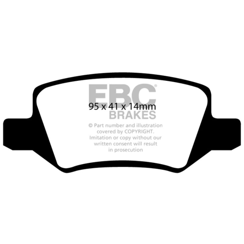 EBC 08-09 Mercedes-Benz B200 2.0 Redstuff Rear Brake Pads