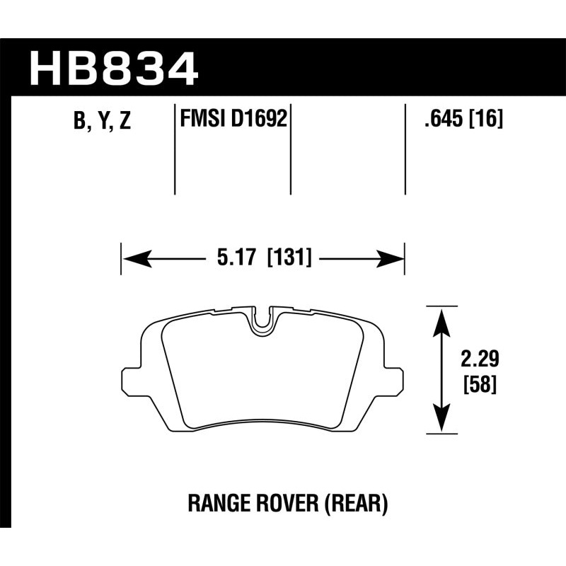Hawk Performance Hawk 13-16 Land Rover Range Rover / 14-16 Land Rover Range Rover Sport HPS 5.0 Rear Brake Pad