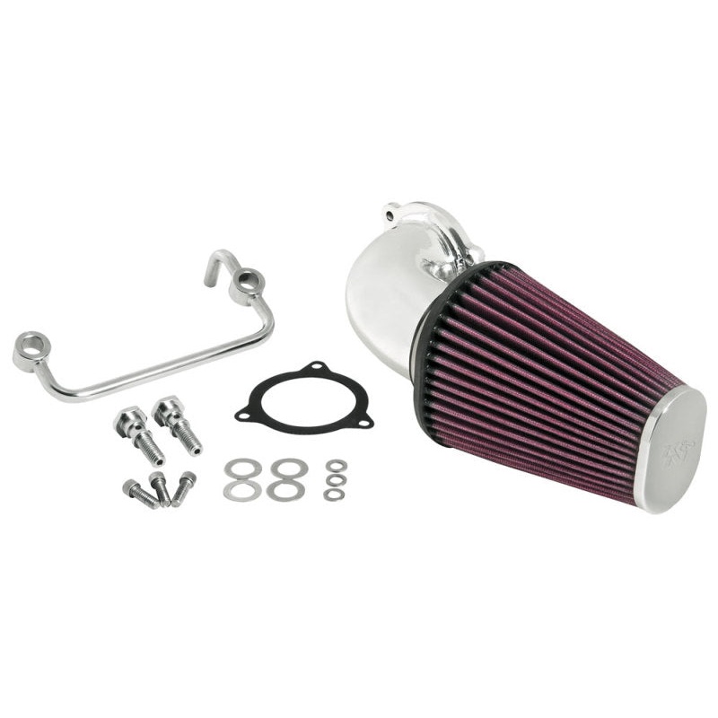 K&N Engineering K&N 08-10 Harley Davidson Touring Models Performance Intake Kit – Bright Aluminized