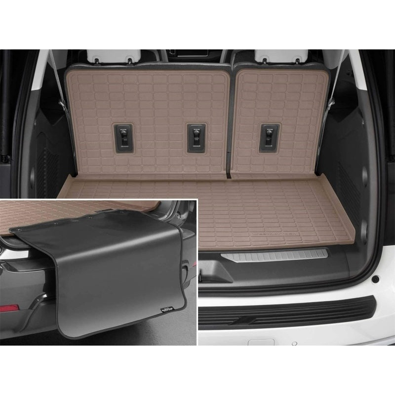 WeatherTech 2021 Chevrolet Suburban/GMC Yukon XL Seatback Cargo Liners HP w/Bumper Protector – Tan
