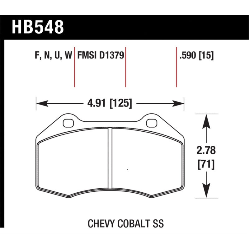 Hawk Performance Hawk 15-19 Alfa Romeo 4C 1.7L Base OE Incl.Pad Wear Sensor Front ER-1 Brake Pads