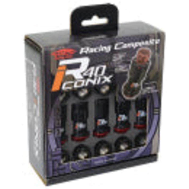 Project Kics 12×1.50 R40 Iconix Lug Nuts – Black w/Black Seat w/o Cap (20 Pcs)