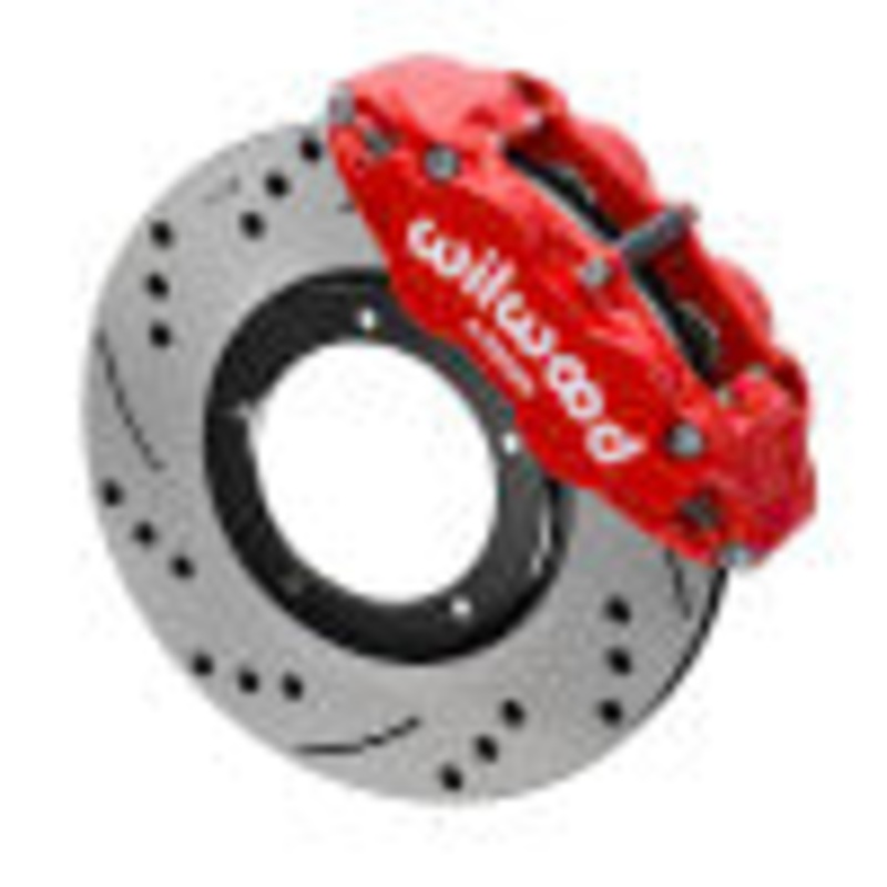 Wilwood 69-83 Porsche 911 Front Superlite Brake Kit 3.5in MT Drilled & Slotted – Red