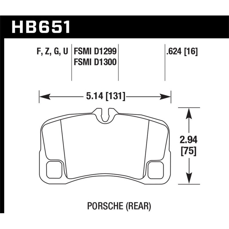 Hawk Performance Hawk 09-11 Porsche 911 3.6L Carrera Exc.Ceramic Composite Brakes Rear ER-1 Brake Pads