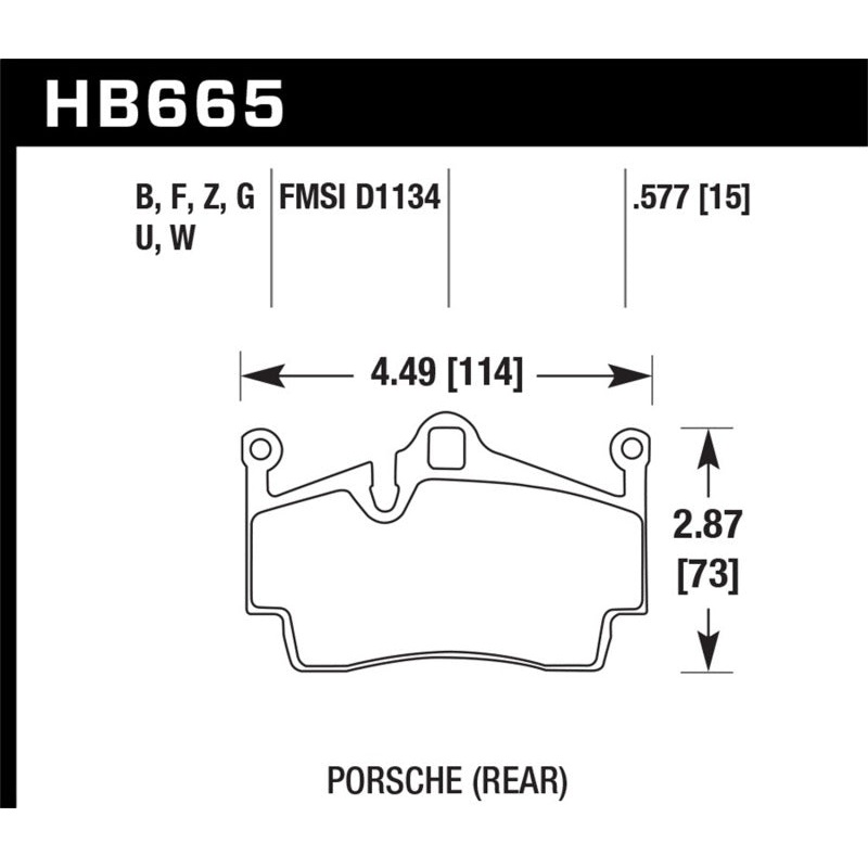 Hawk Performance Hawk 17-20 Porsche 718 Boxster 2.0L Base Exc.Ceramic Composite Brakes Rear ER-1 Brake Pads
