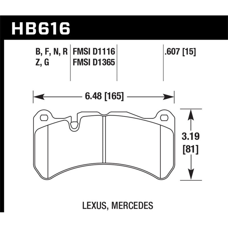 Hawk Performance Hawk 05-06 Mercedes-Benz CLK55 AMG ER-1 Front Brake Pads (For Brembo Calipers)