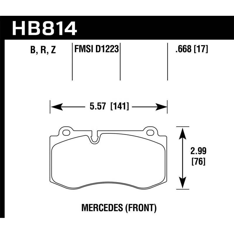 Hawk Performance Hawk 07-14 Mercedes-Benz CL550/CL600 HPS 5.0 Front Brake Pads
