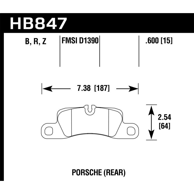 Hawk Performance Hawk 11-17 Porsche Cayenne HPS 5.0 Rear Brake Pads
