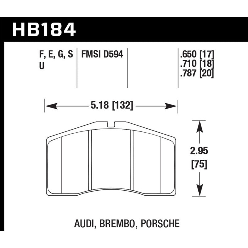 Hawk Performance Hawk 93-94 Porsche 911 3.6L Turbo Front ER-1 Brake Pads