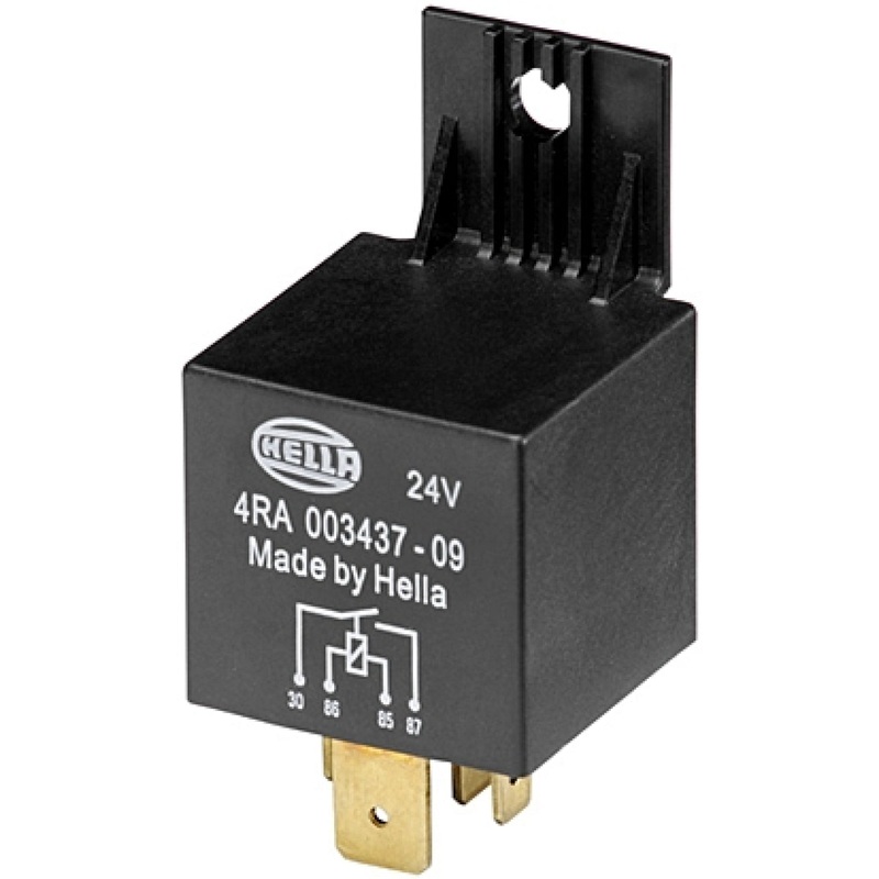 Hella Mini ISO Heavy Duty Relay 24V 60A SPST (Qty. 1)