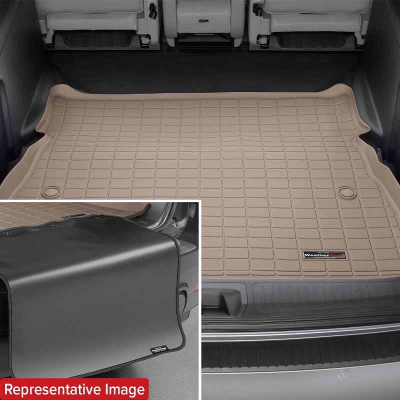 WeatherTech 21-23 GMC Yukon XL / Yukon Denali XL Seatback Cargo Liner HP w/Bumper Protector – Tan