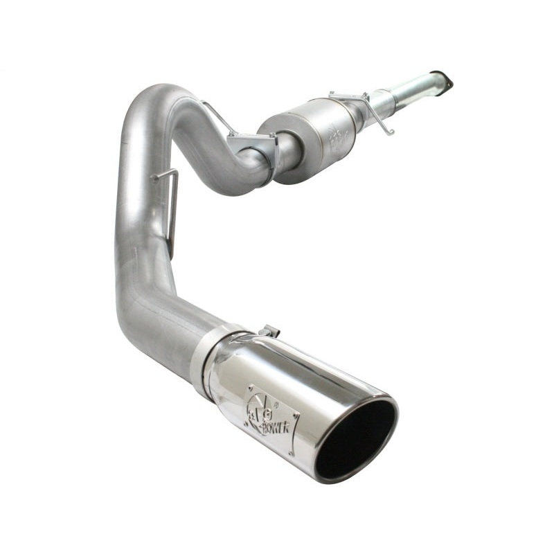 aFe Atlas Exhaust 4in Aluminized Cat-Back w/ 304 SS Polished Tip 11-13 Ford F-150 EcoBoost V6 3.5L