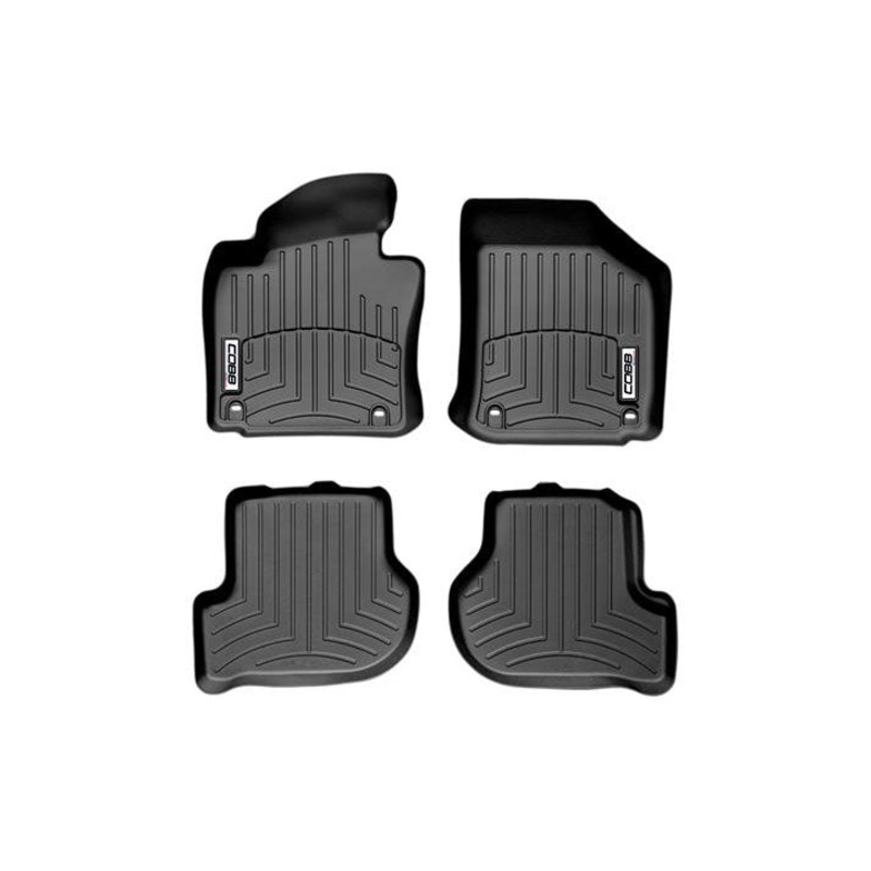 COBB 10-14 Volkswagen GTI (Oval Floor Retention) Front and Rear FloorLiner by WeatherTech – Black