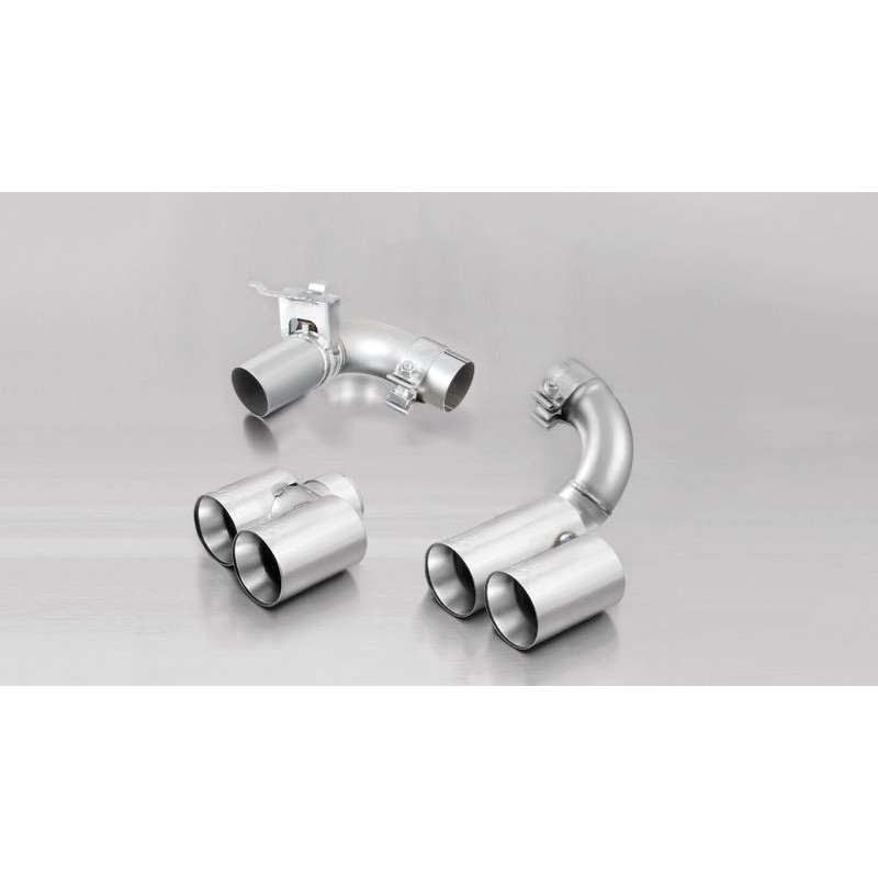 Remus 2012 BMW 3 Series F30 LCI Sedan / F31 LCI Touring Chrome 76mm Straight Cut Tail Pipe Set