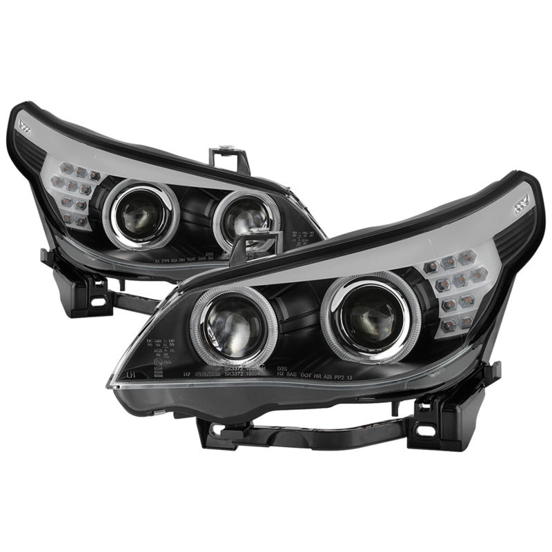 Spyder 08-10 BMW 5-Series E60 w/AFS HID Projector Headlights – Black (PRO-YD-BMWE6008-AFSHID-BK)