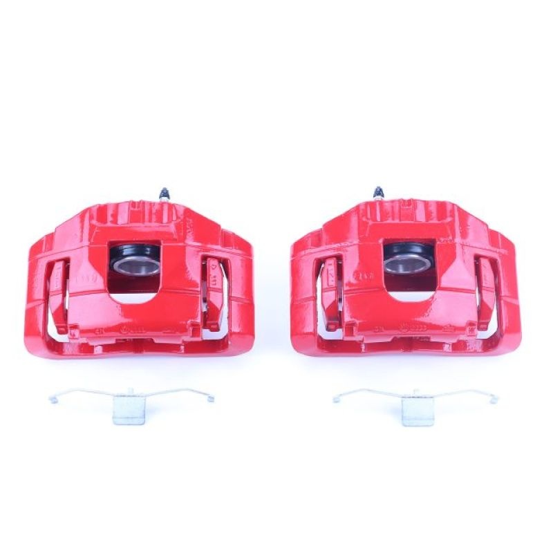 PowerStop Power Stop 05-06 Audi A4 Front Red Calipers w/Brackets – Pair