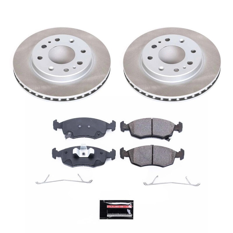 PowerStop Power Stop 12-17 Fiat 500 Front Semi-Coated Rotor Kit