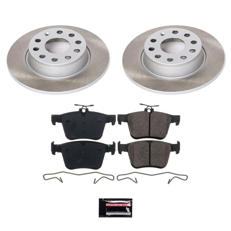 PowerStop Power Stop 15-19 Volkswagen e-Golf Rear Semi-Coated Rotor Kit