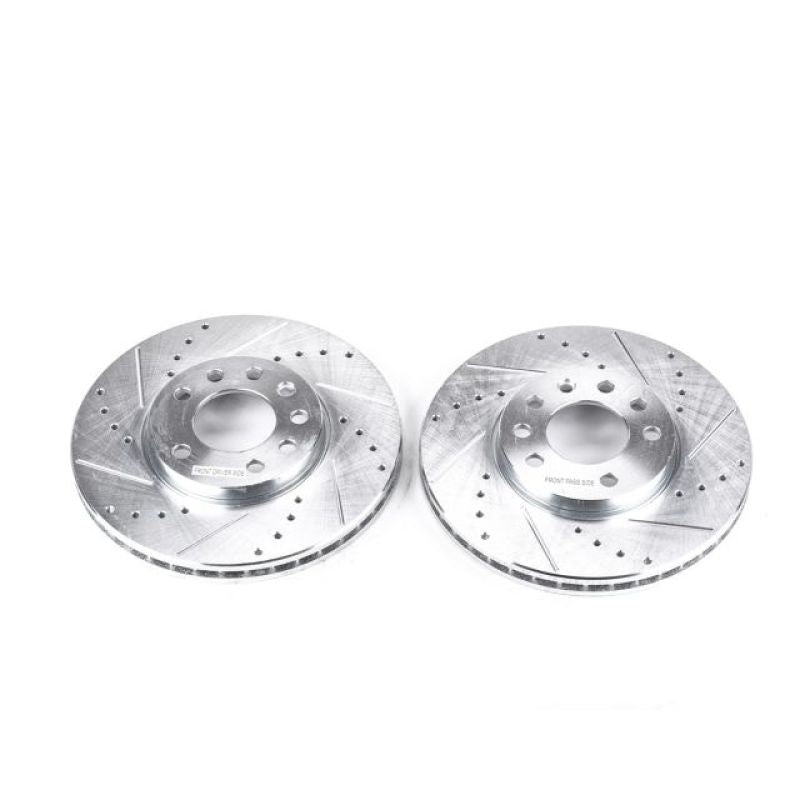 PowerStop Power Stop 03-11 Saab 9-3 Front Evolution Drilled & Slotted Rotors – Pair