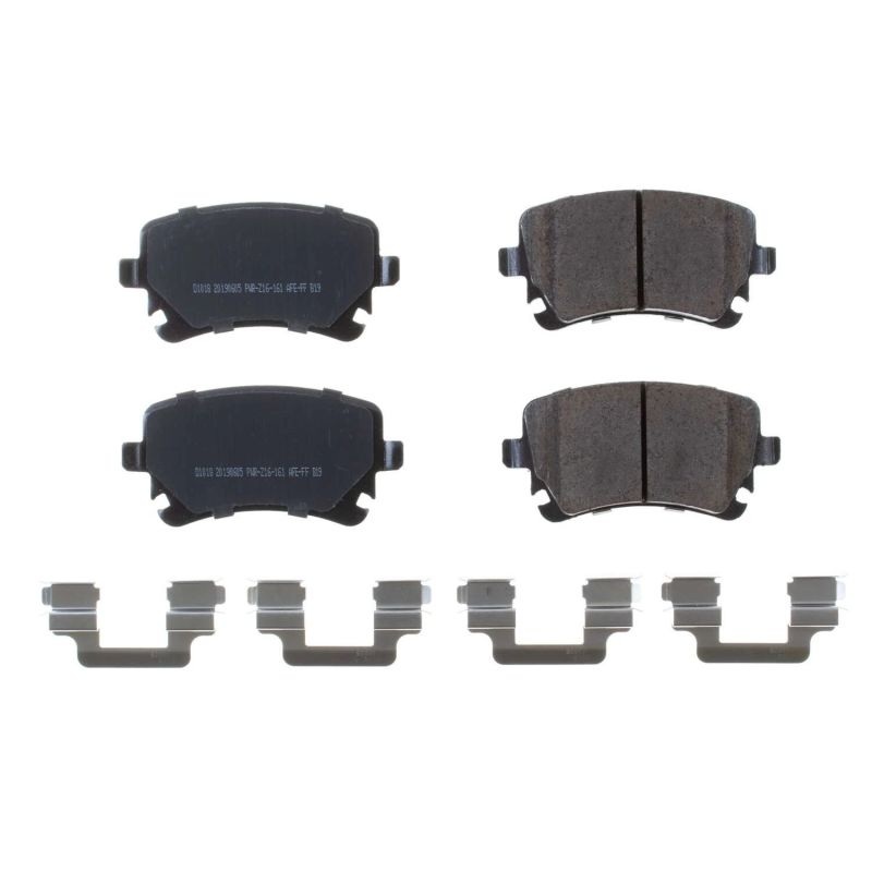 PowerStop Power Stop 05-11 Audi A6 Quattro Rear Z17 Evolution Ceramic Brake Pads w/Hardware