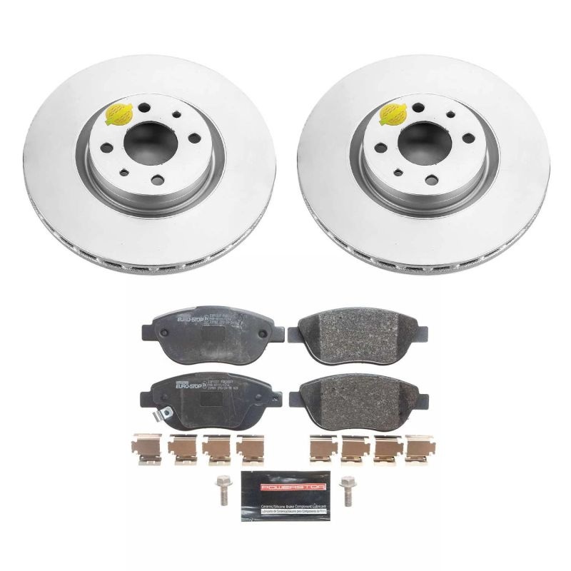 PowerStop Power Stop 12-19 Fiat 500 Front Euro-Stop Brake Kit