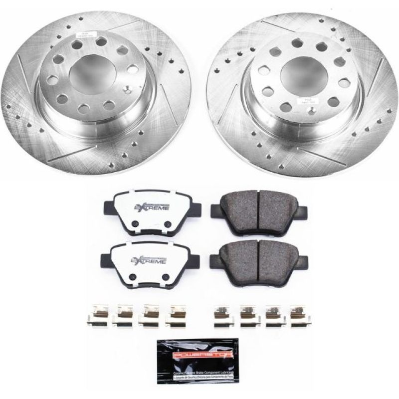 PowerStop Power Stop 10-12 Audi A3 Rear Z26 Street Warrior Brake Kit