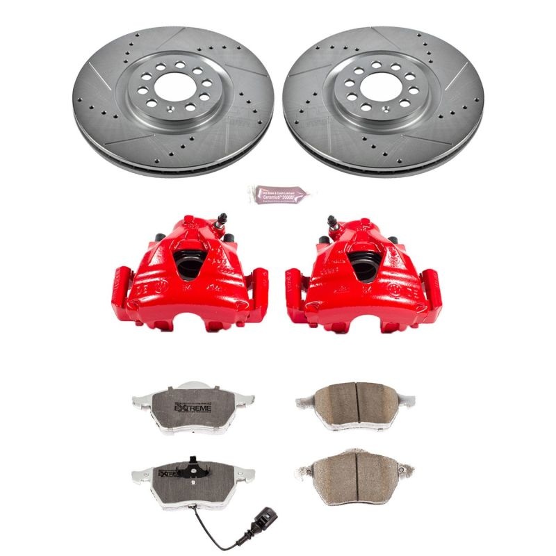 PowerStop Power Stop 99-06 Audi TT Front Z26 Street Warrior Brake Kit w/Calipers