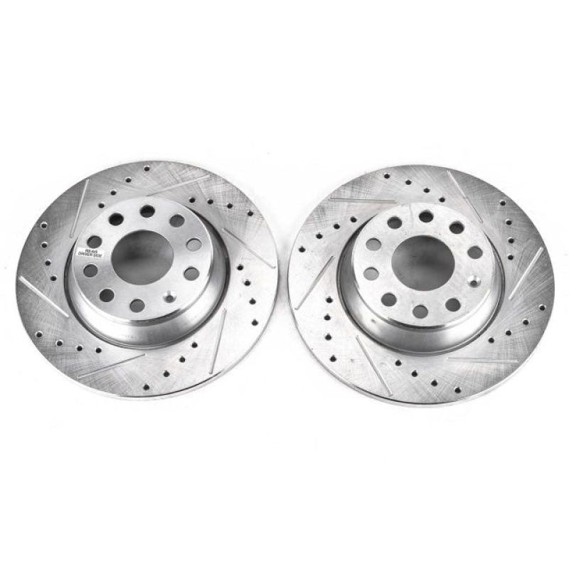 PowerStop Power Stop 06-09 Audi A3 Rear Evolution Drilled & Slotted Rotors – Pair