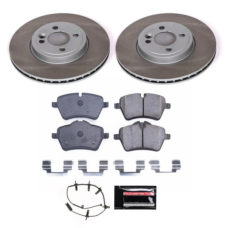 PowerStop Power Stop 07-08 Mini Cooper Front Semi-Coated Rotor Kit