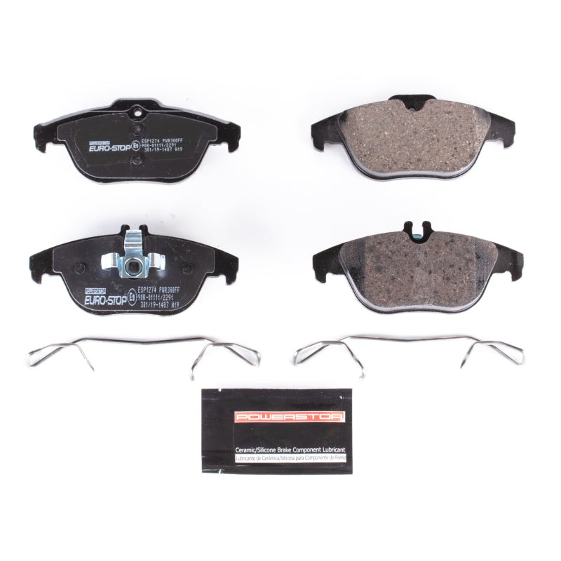 PowerStop Power Stop 10-17 Mercedes-Benz E550 Euro-Stop ECE-R90 Rear Brake Pads