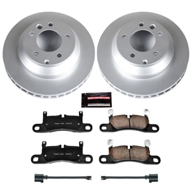 PowerStop Power Stop 11-18 Porsche Cayenne Rear Z23 Evolution Sport Coated Brake Kit