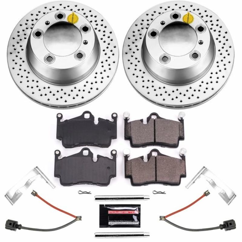 PowerStop Power Stop 17-18 Porsche 718 Boxster Rear Z23 Evolution Sport Coated Brake Kit