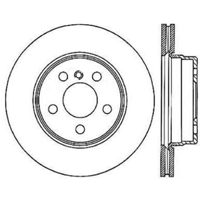 StopTech 07-17 BMW X5 Slotted & Drilled Cryo Sport Right Rear Brake Rotor