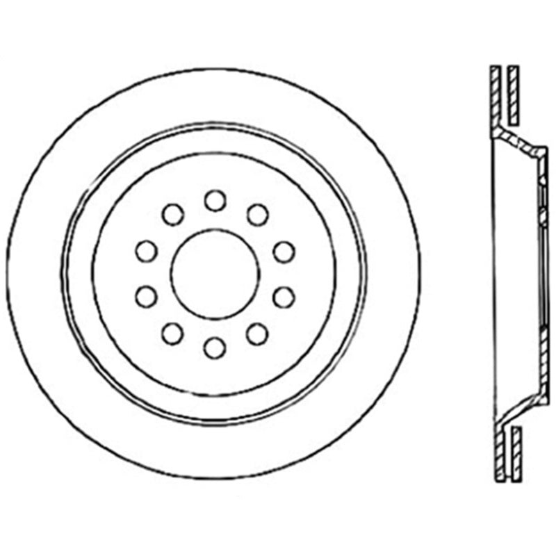 StopTech Power Slot 04-09 Audi S4 Right Rear Cryo Slotted Rotor