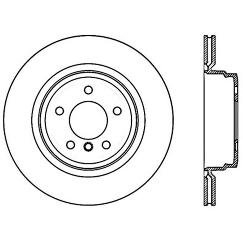 StopTech Power Slot 06 BMW 325 Series/07-09 328 Series Rear Left Cryo Slotted Rotor